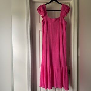 Pink flutter sleeve dress - perfect for Barbie movie!